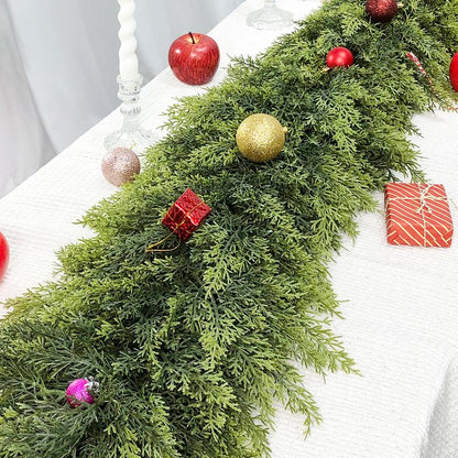 Faux Cypress Christmas Garland