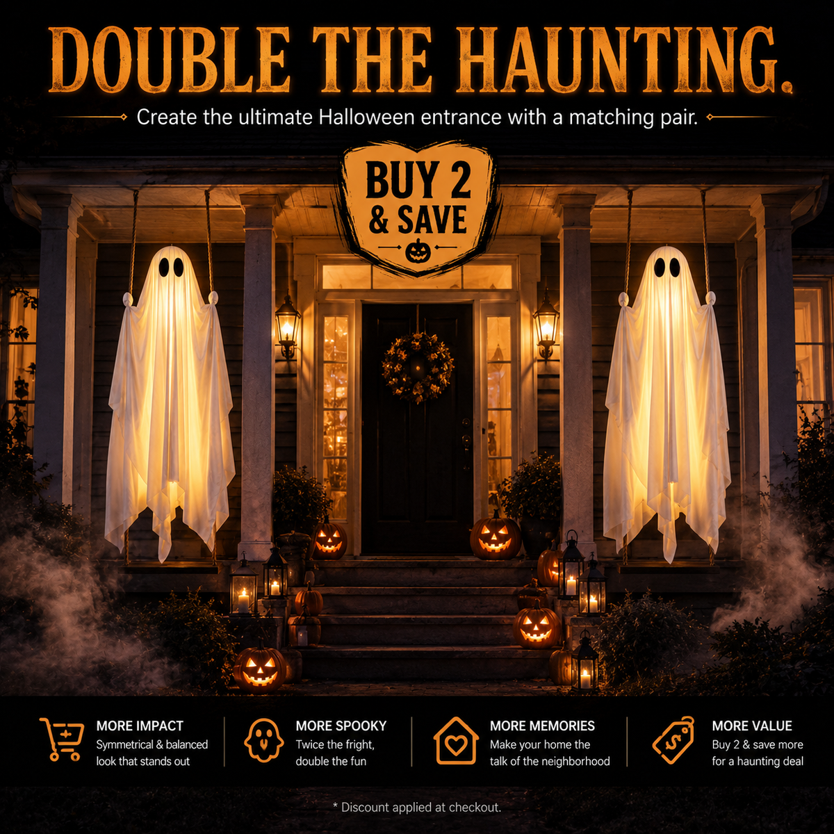 The Midnight Guest – 5FT Light-Up Swinging Ghost