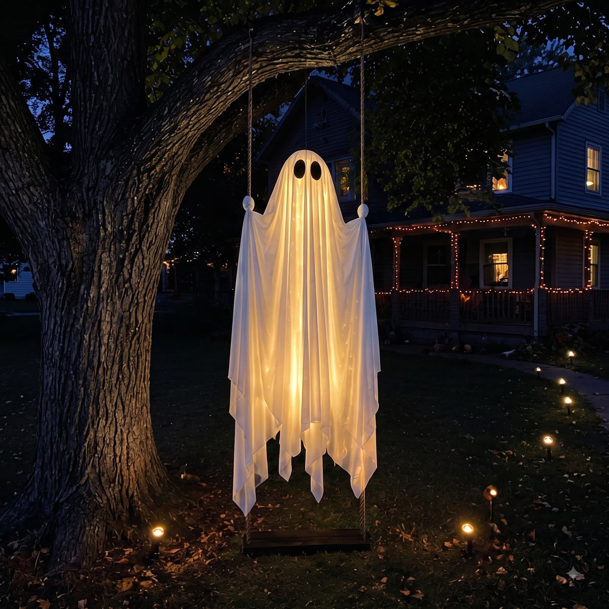 The Midnight Guest – 5FT Light-Up Swinging Ghost