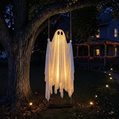 The Midnight Guest – 5FT Light-Up Swinging Ghost