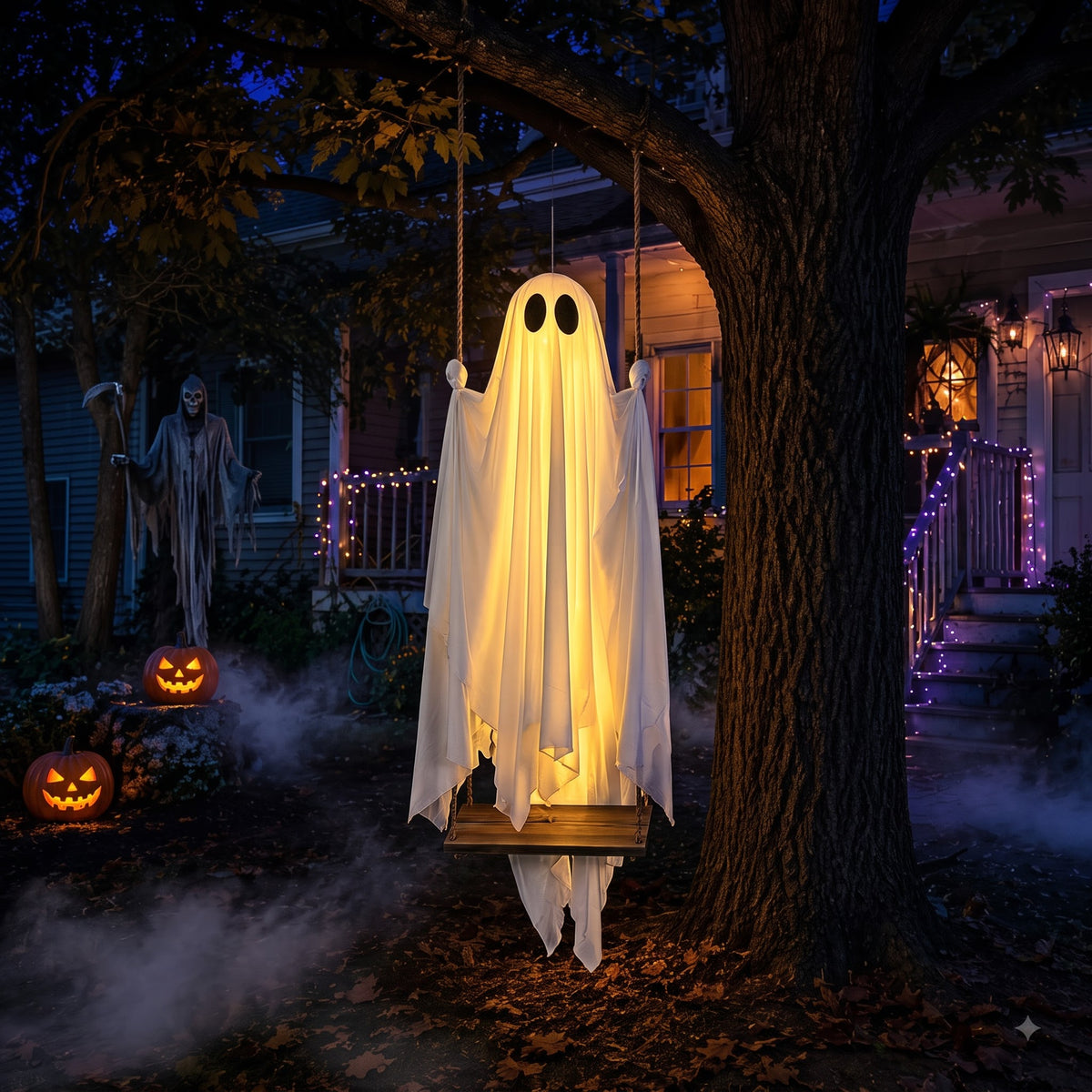 The Midnight Guest – 5FT Light-Up Swinging Ghost