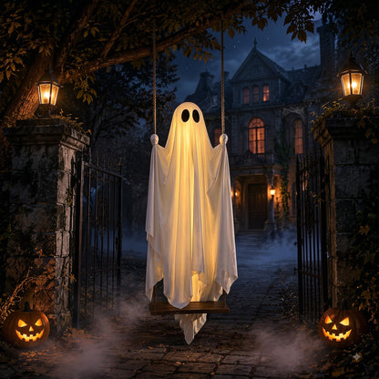 The Midnight Guest – 5FT Light-Up Swinging Ghost