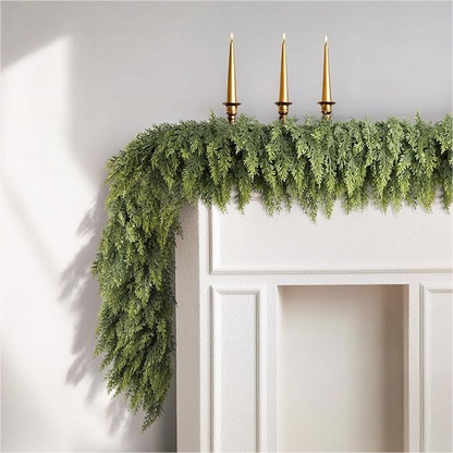 Faux Cypress Christmas Garland
