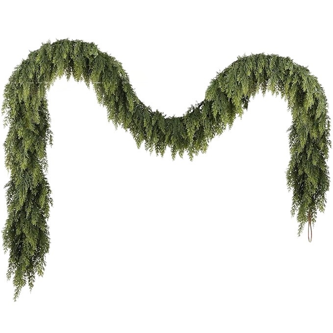 Faux Cypress Christmas Garland