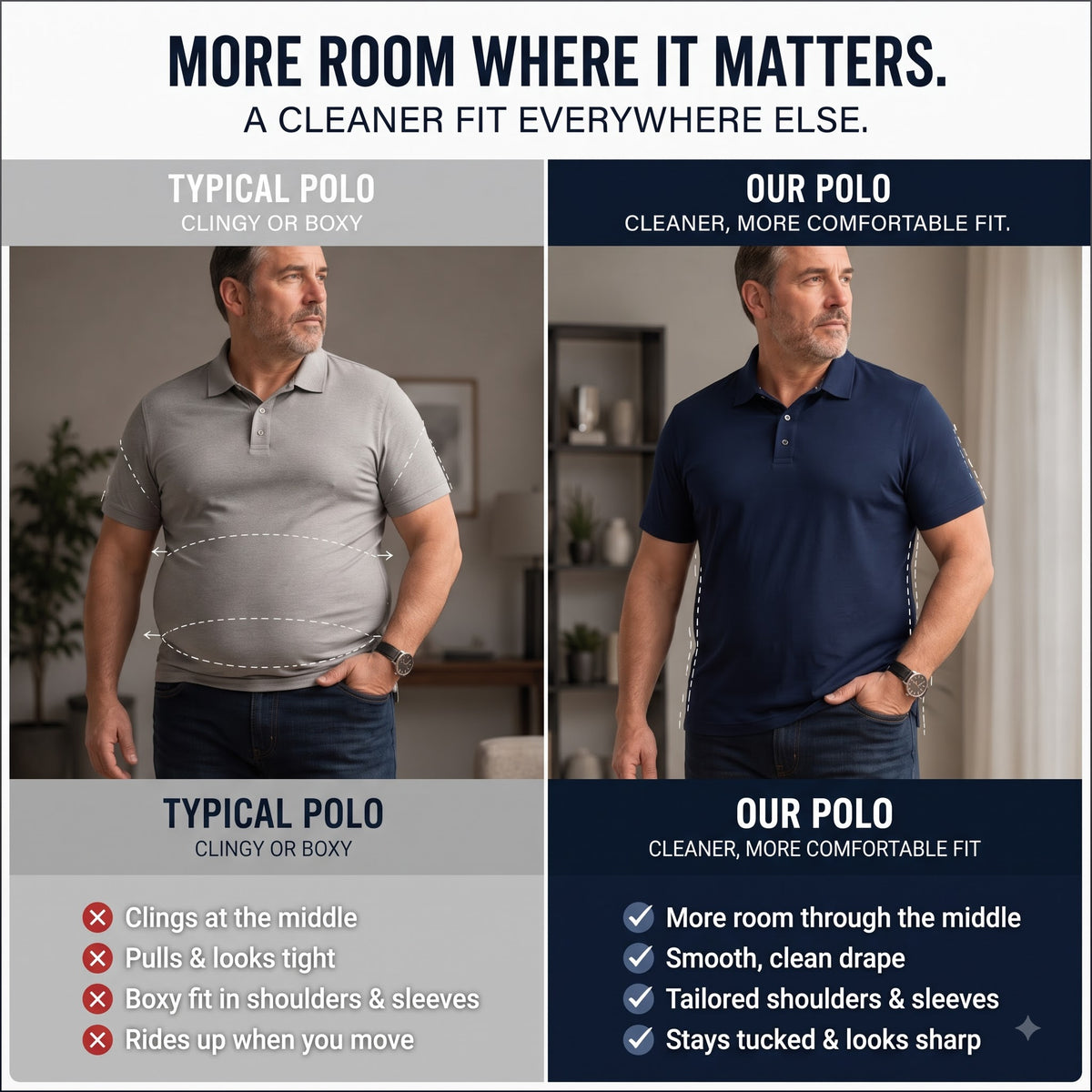 BreezeFit Roomy Fit Cooling Polo