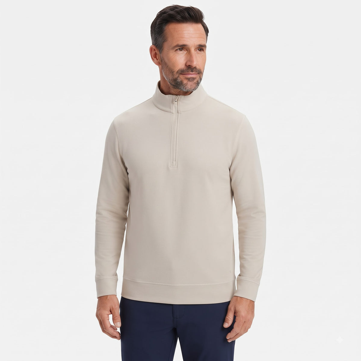 Ultra-Soft Brushed Fleece Lining Quarter zip Sweatshirt