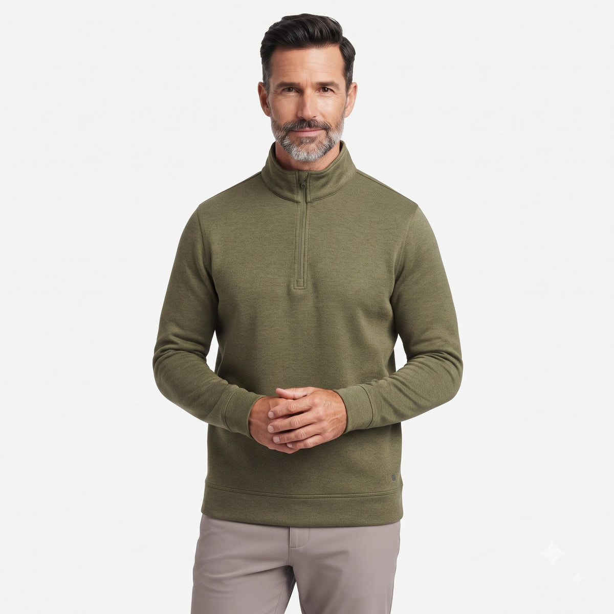 Ultra-Soft Brushed Fleece Lining Quarter zip Sweatshirt