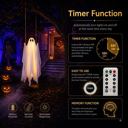The Midnight Guest – 5FT Light-Up Swinging Ghost