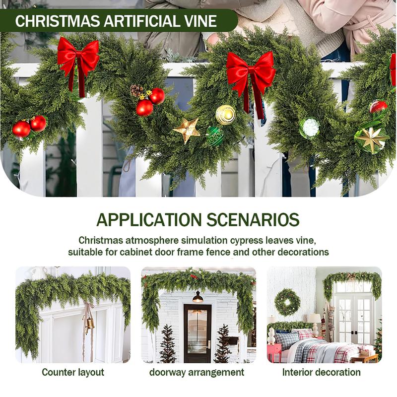 Faux Cypress Christmas Garland