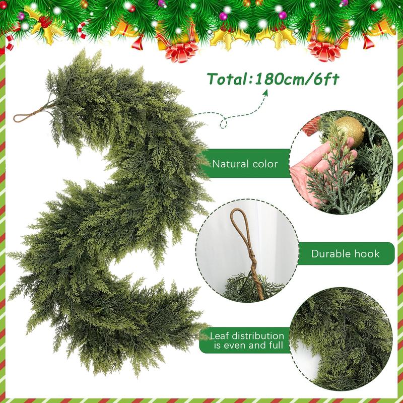 Faux Cypress Christmas Garland