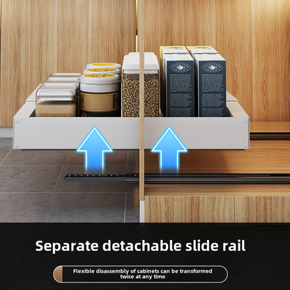 Pull-out Cabinet Organizer, Expandable 12.6-20.5in Heavy Duty Slide Out Drawers Storage Shelf for Kitchen, Bathroom & Racks